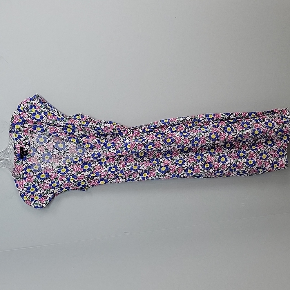 L4210 J CREW Bright Floral Wrap Midi Dress